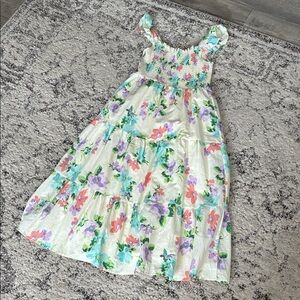 Floral women’s midi Dress - Multicolor floral- Size: Small